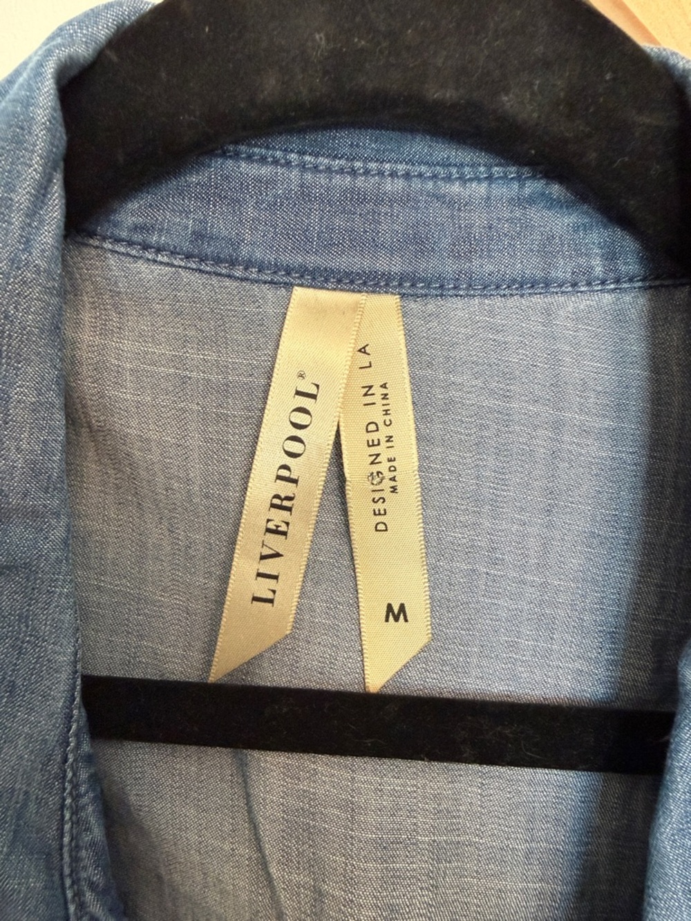 Liverpool Ponderosa Chambray Top - Picture 4 of 5